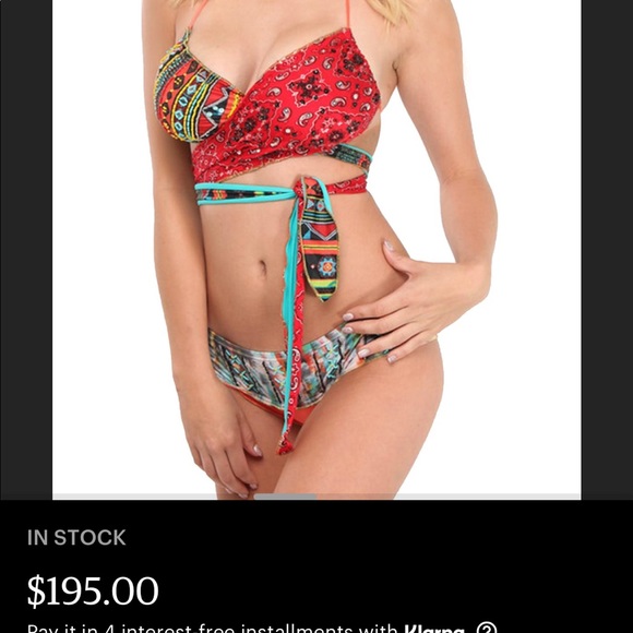 SOLD—FLORIDITA NEVER WORN HAND MADE BIKINI 8-10 - Picture 7 of 12